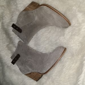 Sam Edelman Size 6 Grey Suede Booties